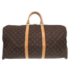 LOUIS VUITTON Authentic Brown Monogram Keepall 50 Boston Bag